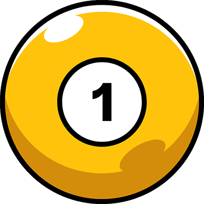 number 1 yellow pool ball